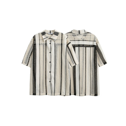 Noir Honeycomb Blouse
