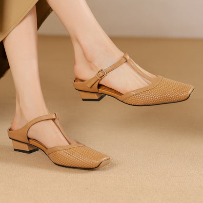 Isabella Leather Mules