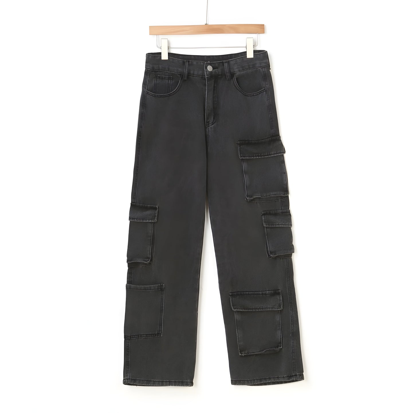 Acid Wash Cargo Denim