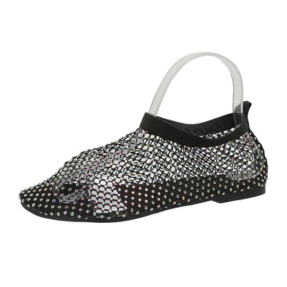 Rosé - Diamond Mesh Flats