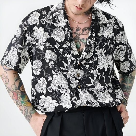 Monochrome Floral Shirt