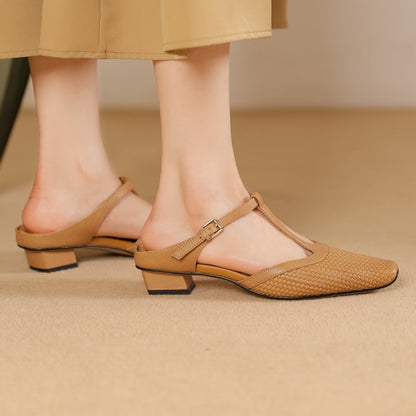Isabella Leather Mules