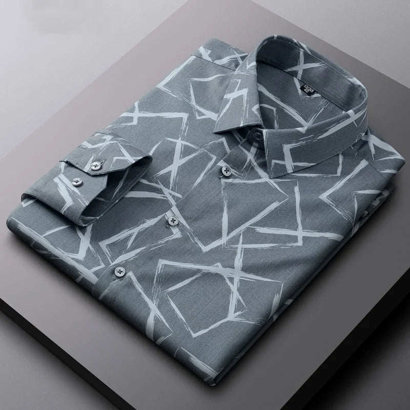 Abstract Bamboo Dress Shirt