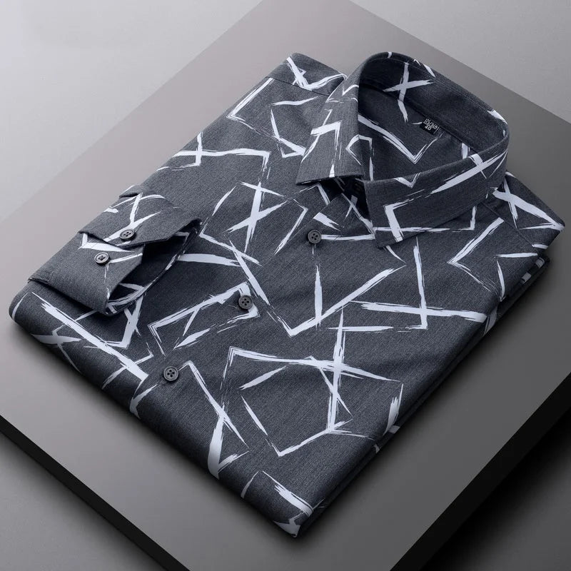 Abstract Bamboo Dress Shirt