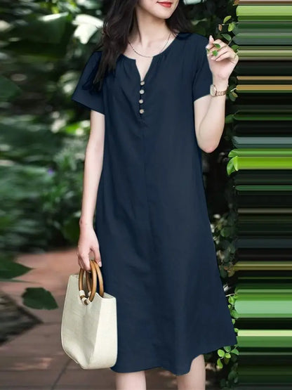 Talia – Casual V-Neck Dress