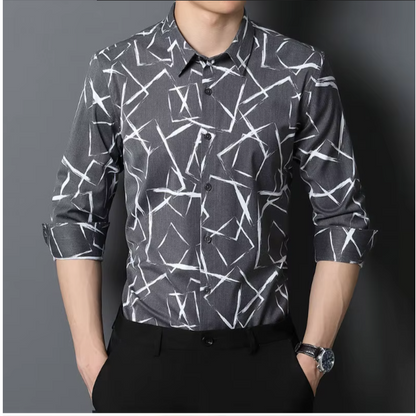Abstract Bamboo Dress Shirt