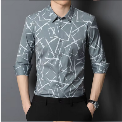 Abstract Bamboo Dress Shirt