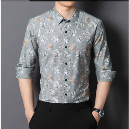 Abstract Bamboo Dress Shirt